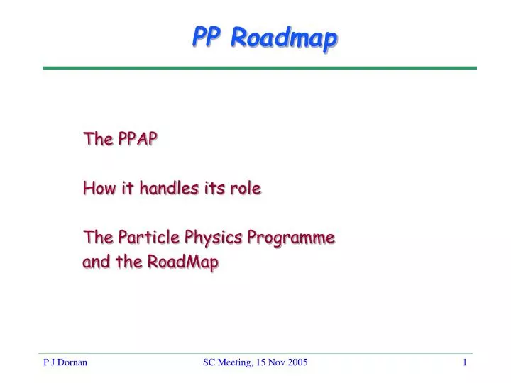 pp roadmap