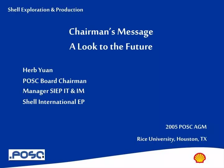 chairman s message a look to the future
