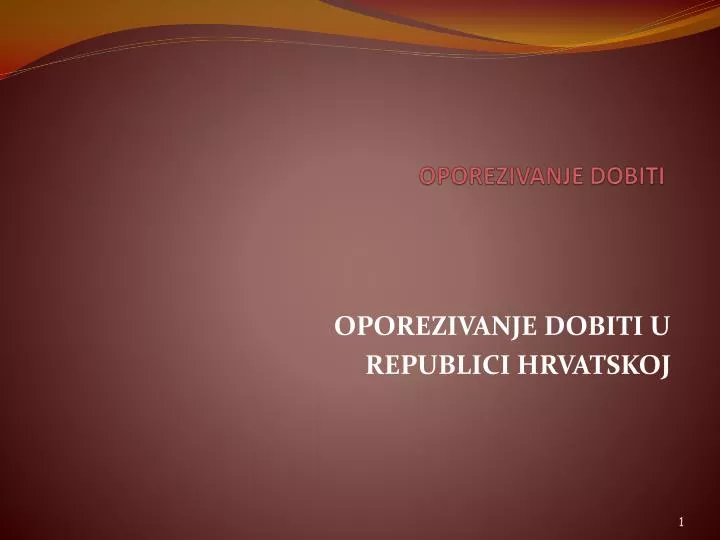 oporezivanje dobiti