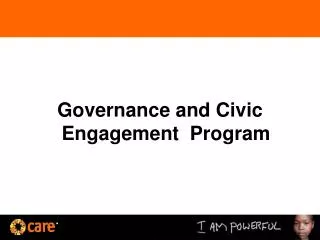 Governance and Civic Engagement Program