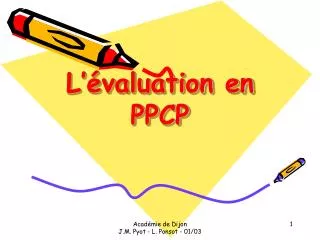 l valuation en ppcp