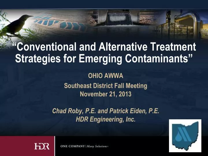 conventional and alternative treatment strategies for emerging contaminants