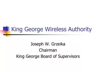 King George Wireless Authority