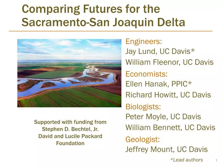 comparing futures for the sacramento san joaquin delta