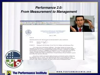 Performance 2.0: From Measurement to Management