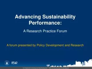 Advancing Sustainability Performance: A Research Practice Forum