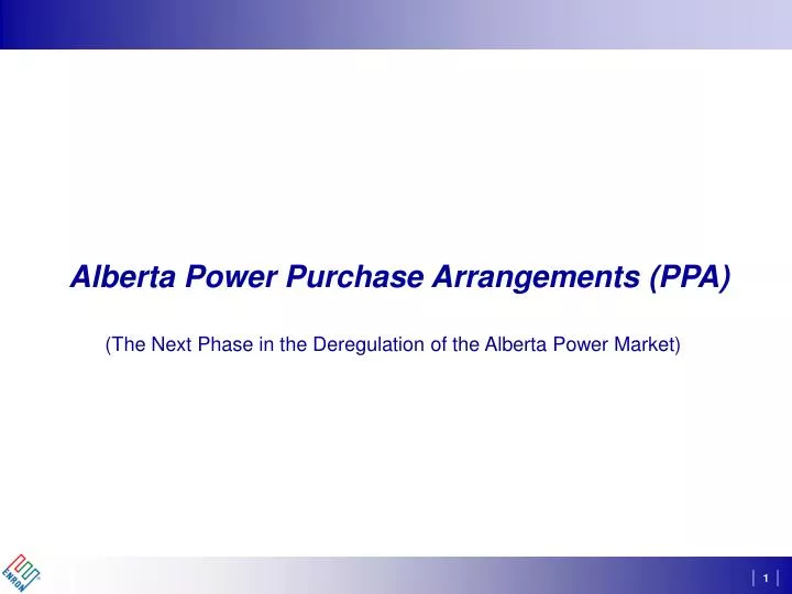 alberta power purchase arrangements ppa