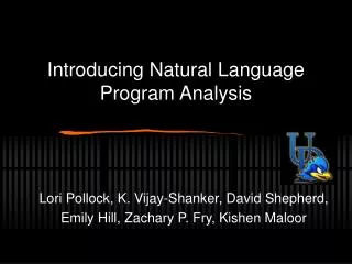 Introducing Natural Language Program Analysis