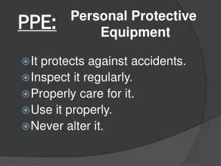PPE: