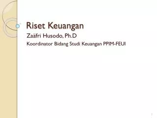 riset keuangan