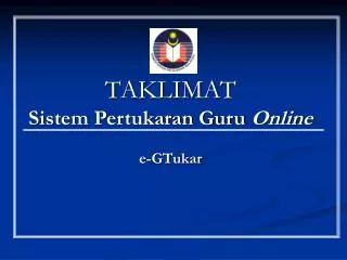 taklimat sistem pertukaran guru online