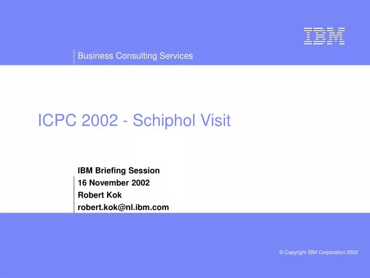 icpc 2002 schiphol visit