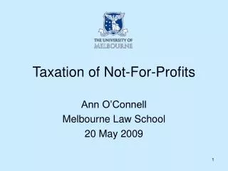 Taxation of Not-For-Profits