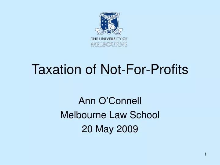 taxation of not for profits