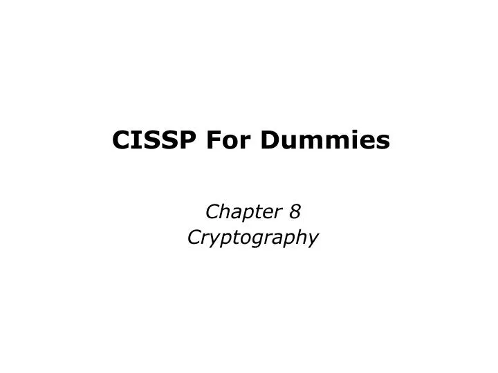 cissp for dummies