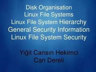 Disk Organisations