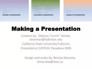 Making a Presentation