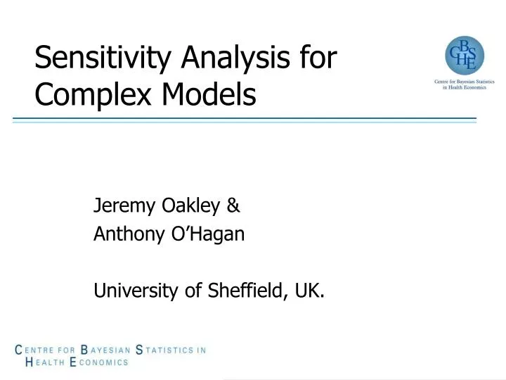sensitivity analysis for complex models