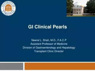 GI Clinical Pearls