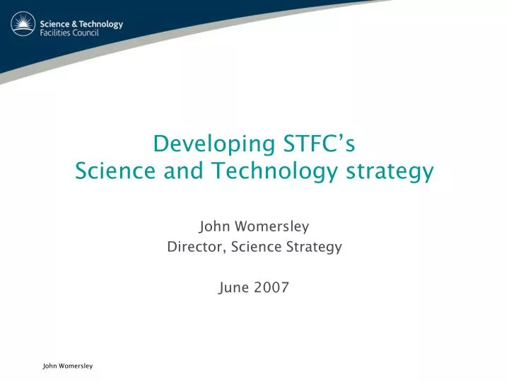 developing stfc s science and technology strategy