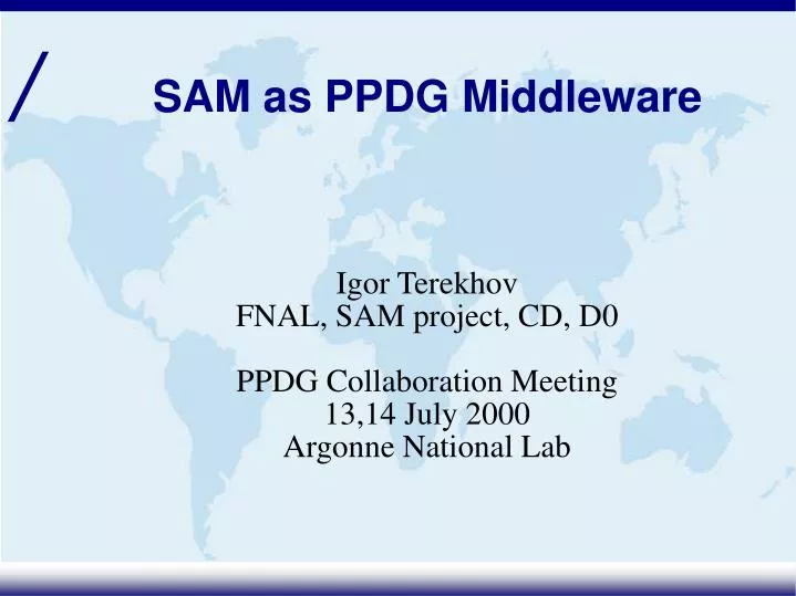 sam as ppdg middleware