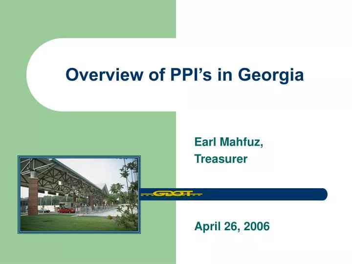overview of ppi s in georgia