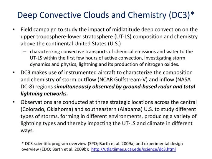 deep convective clouds and chemistry dc3