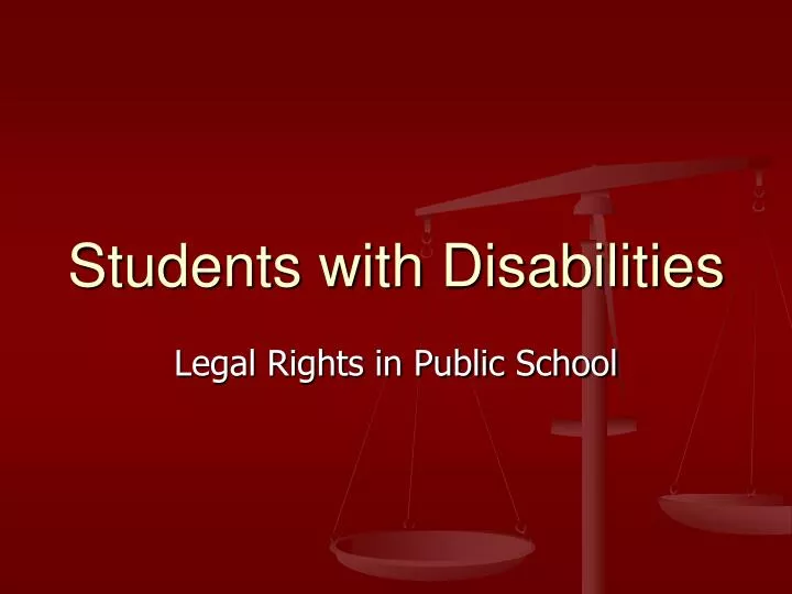 students with disabilities
