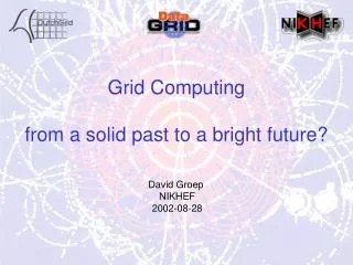 Grid Computing from a solid past to a bright future?