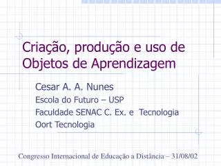 cria o produ o e uso de objetos de aprendizagem