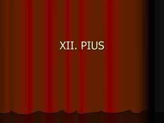 xii pius