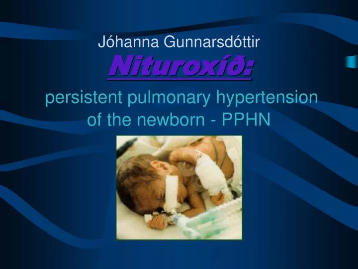 niturox persistent pulmonary hypertension of the newborn pphn