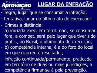 lugar da infra o
