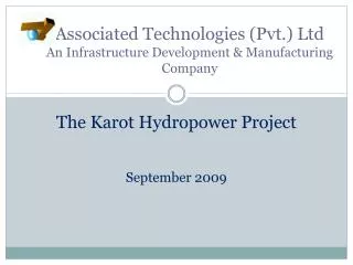 Associated Technologies (Pvt.) Ltd An Infrastructure Development &amp; Manufacturing Company