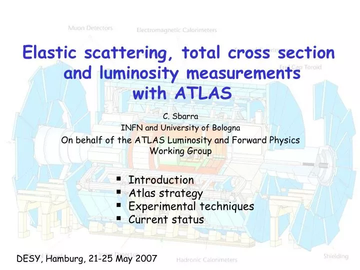 elastic scattering total cross section and luminosity measurements with atlas