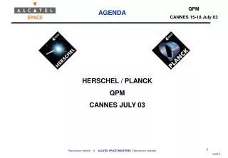 HERSCHEL / PLANCK QPM CANNES JULY 03