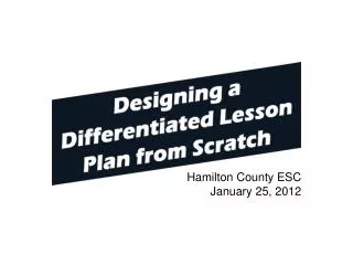 Designing a Differentiated Lesson Plan from Scratch