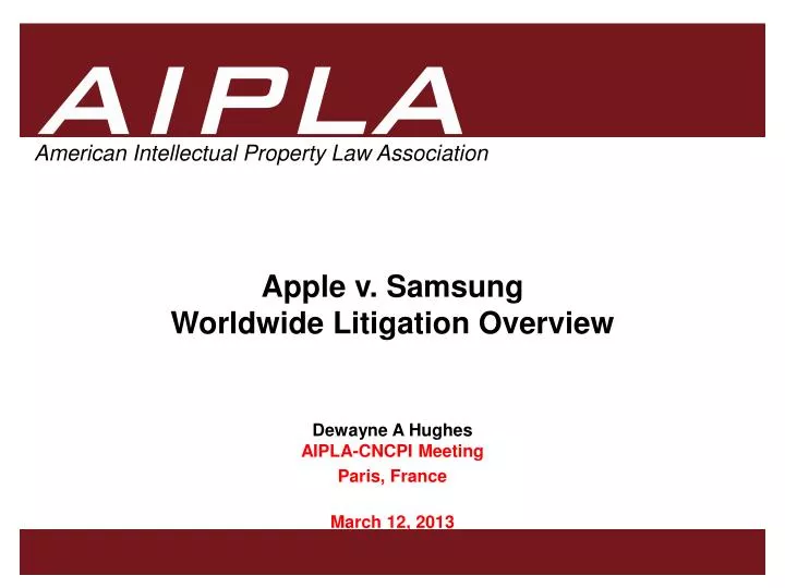 apple v samsung worldwide litigation overview