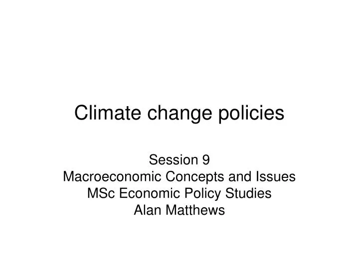 climate change policies