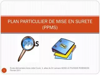 plan particulier de mise en surete ppms