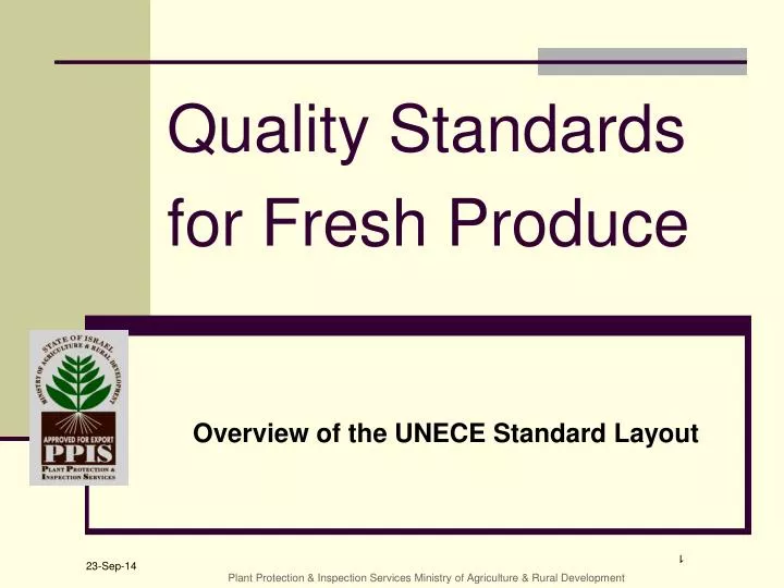 quality standards for fresh produce