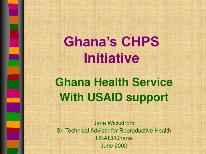 ghana s chps initiative