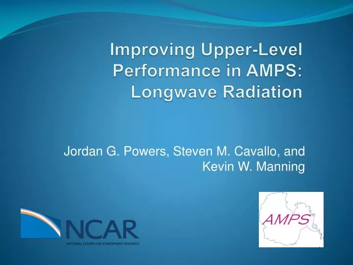 improving upper level performance in amps longwave radiation