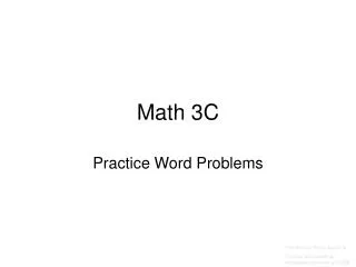 Math 3C