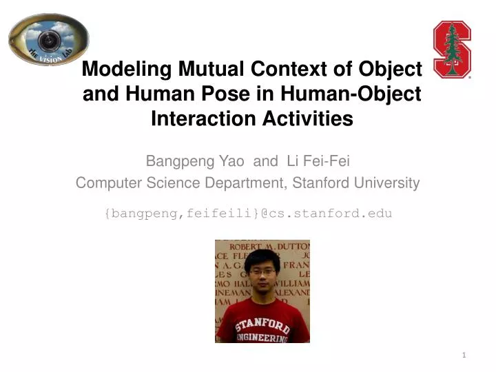 modeling mutual context of object and human pose in human object interaction activities