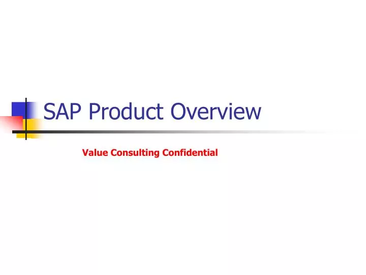 sap product overview