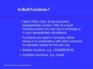 In-Built Functions-1