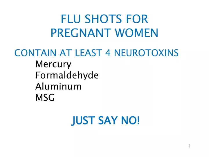 flu shots for pregnant women