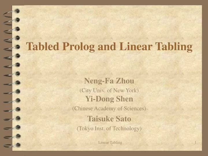 tabled prolog and linear tabling