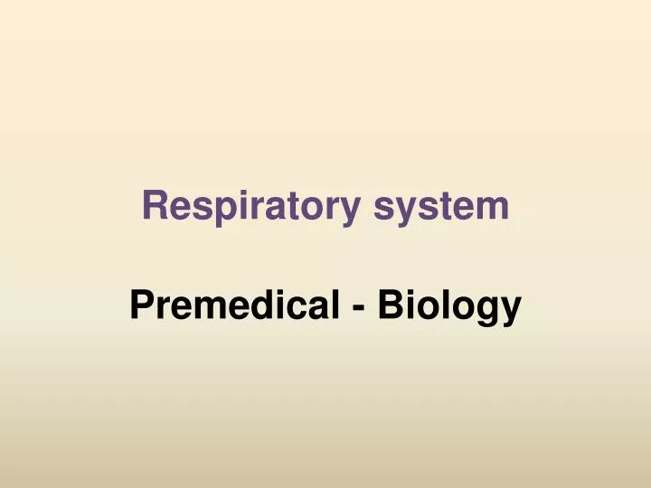 respiratory system